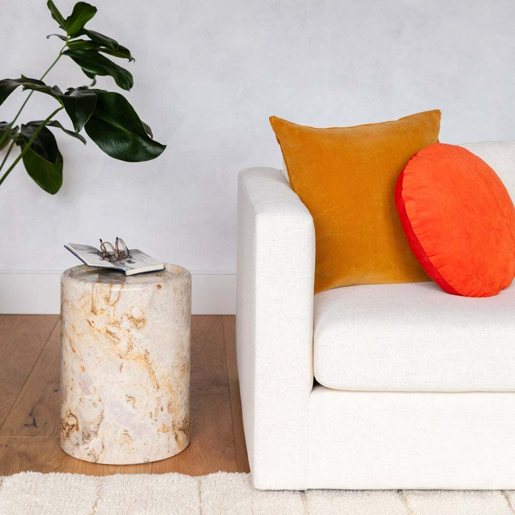 Velvet + Wool Circle Pillow