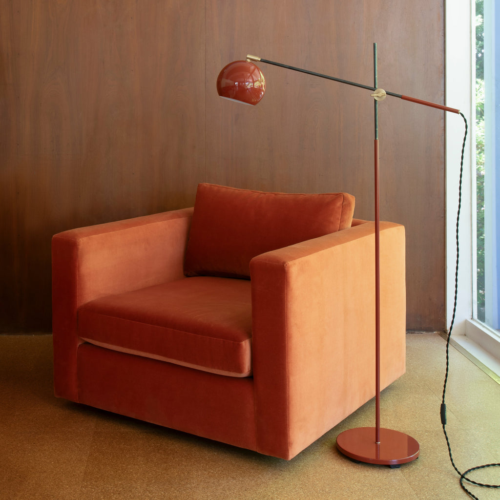 Milo Chair::poppy velvet::hover
