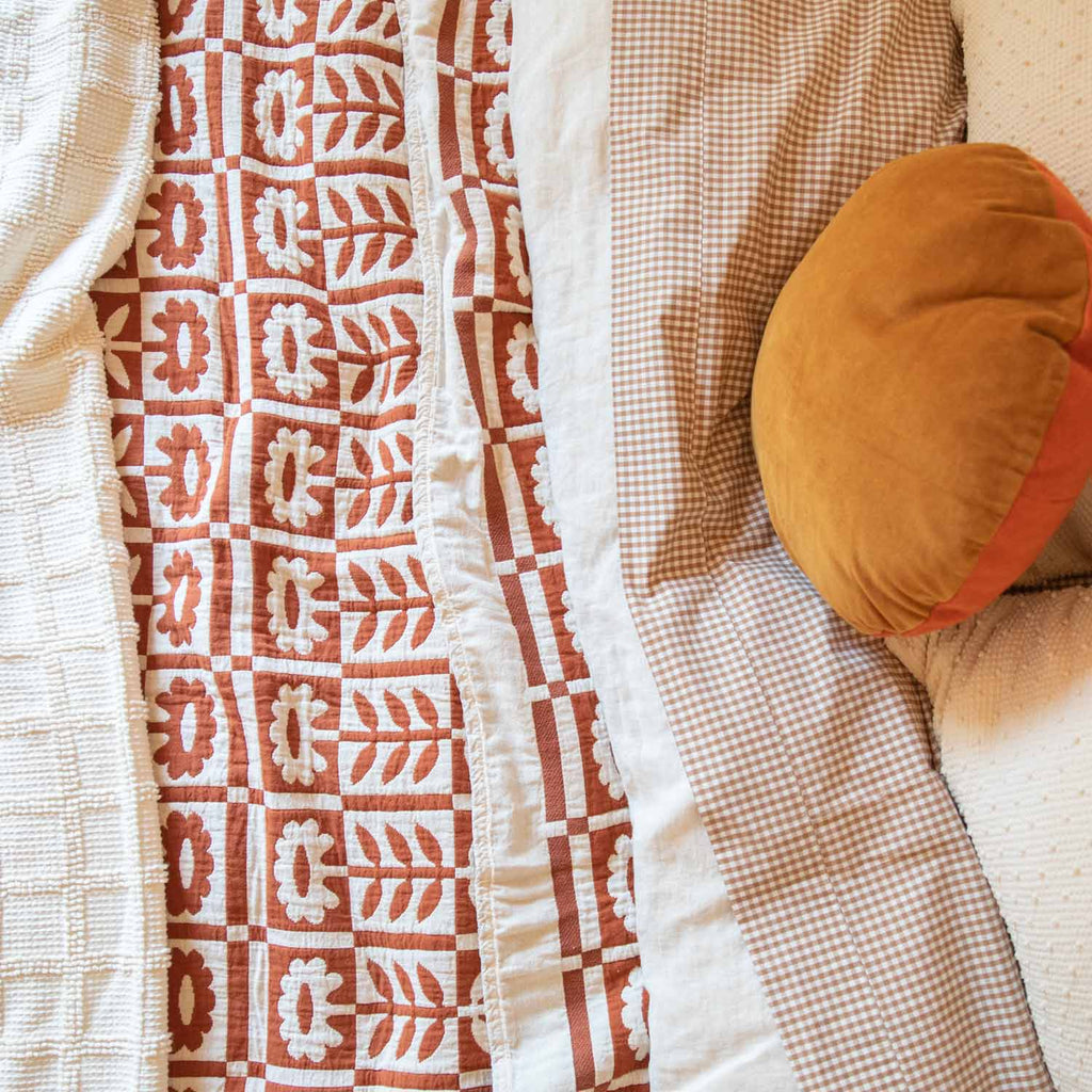Gingham Percale Sheet Set