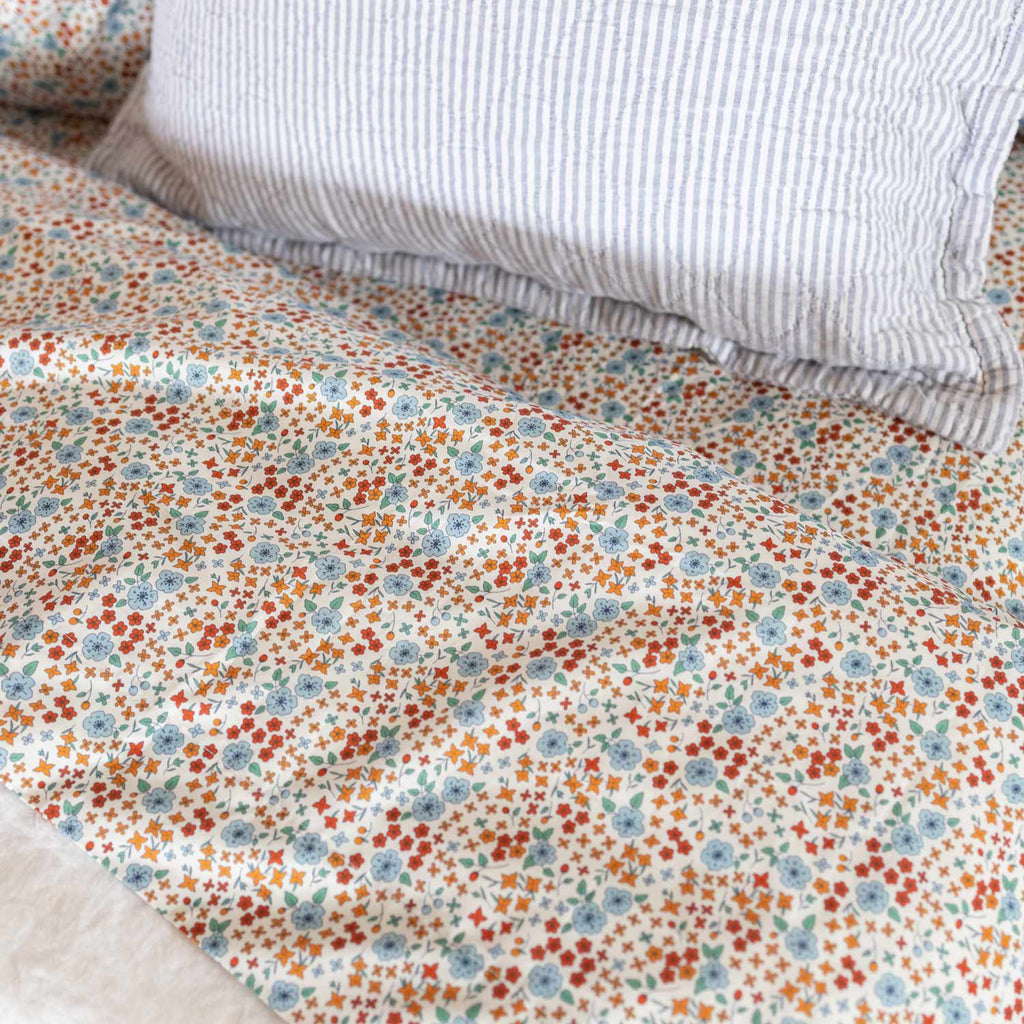 Wallowa Floral Percale Sheet Set
