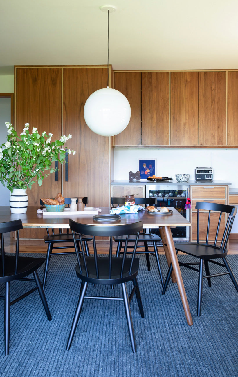 Dining room with Luna lamp
