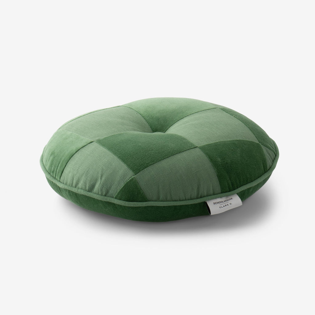 Schoolhouse x Clare V.® Pablo Velvet + Linen Circle Pillow