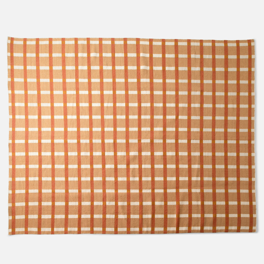 Plaid Wool Reversible Rug