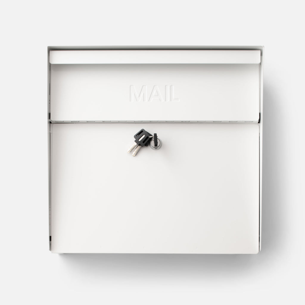 Locking Mailbox::Natural White::Main