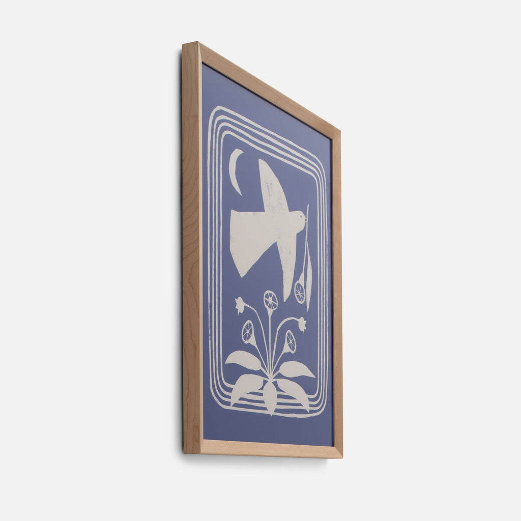 Moonlit Messenger Framed Print by Anisa Makhoul