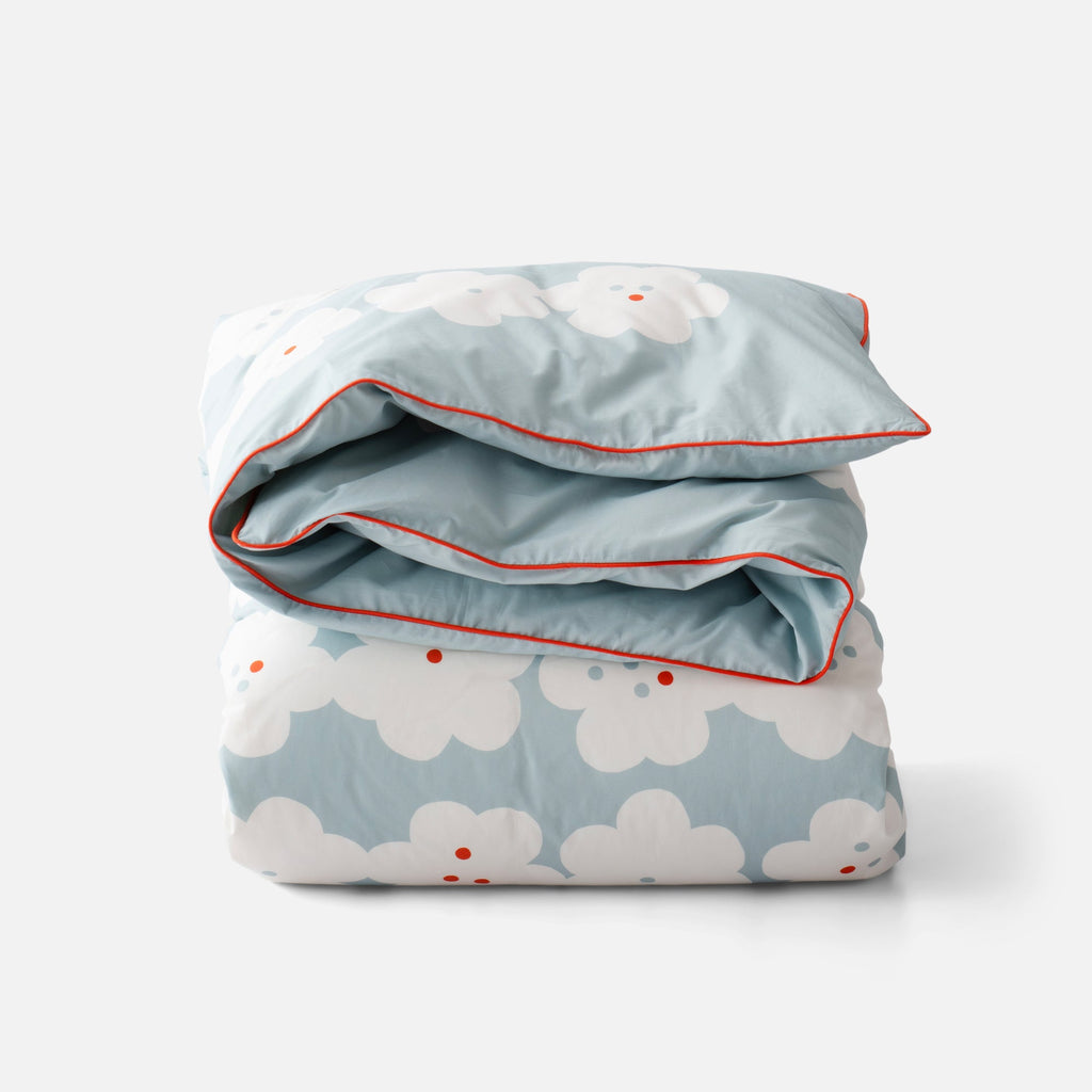 Paper Flower Duvet Cover::paper flower - blue::main
