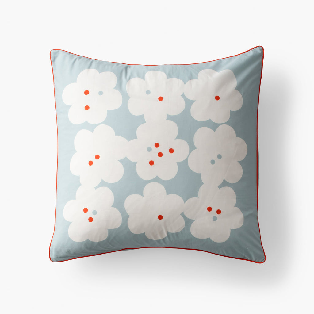 Paper Flower Pillow Sham::paper flower - blue::main