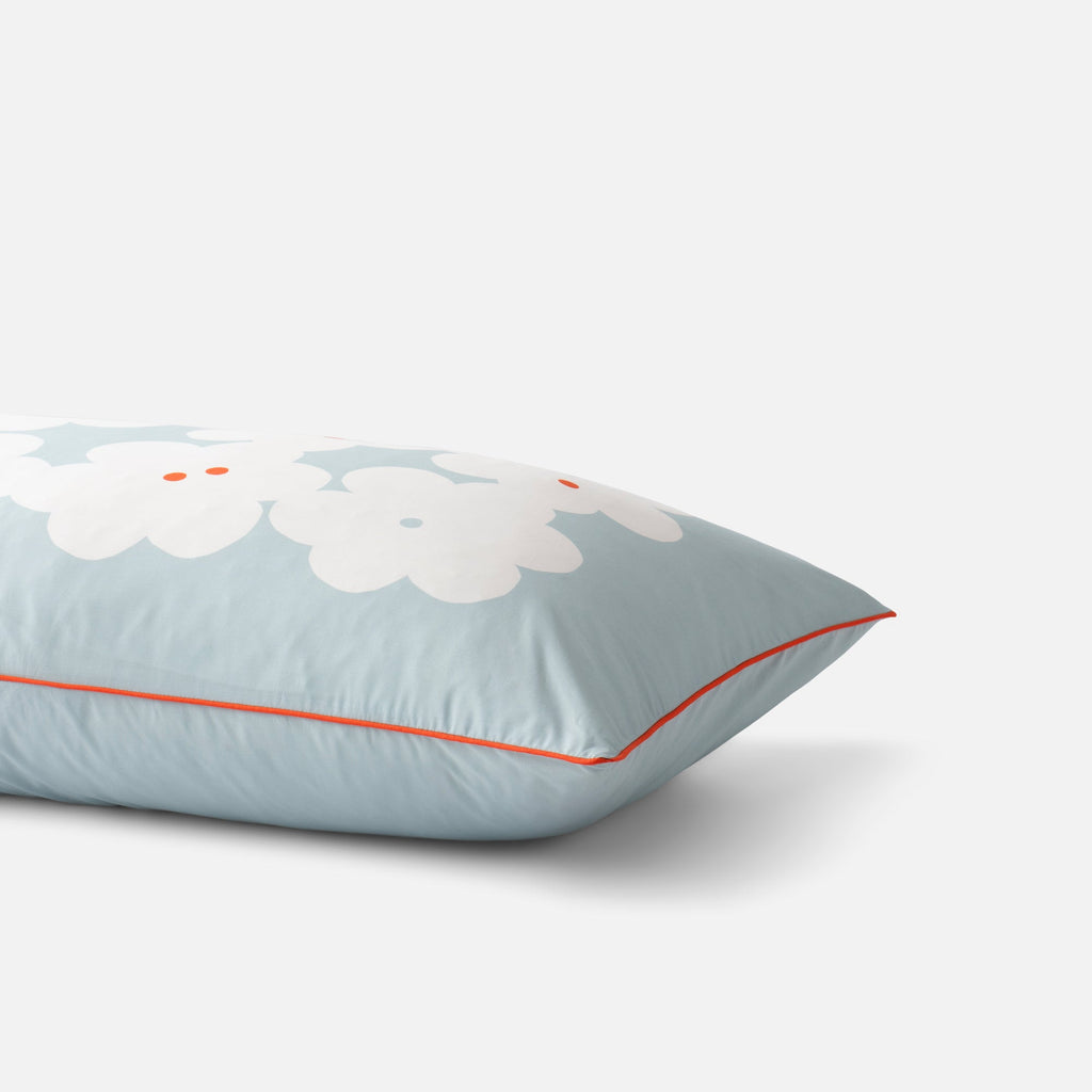 Paper Flower Pillow Sham::paper flower - blue::hover