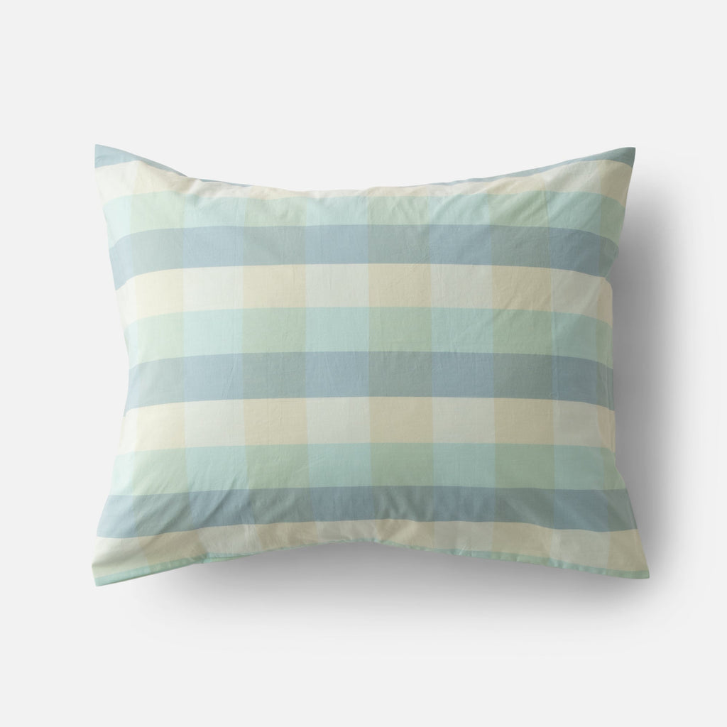 Woven Plaid Pillow Sham::woven plaid - shore::main