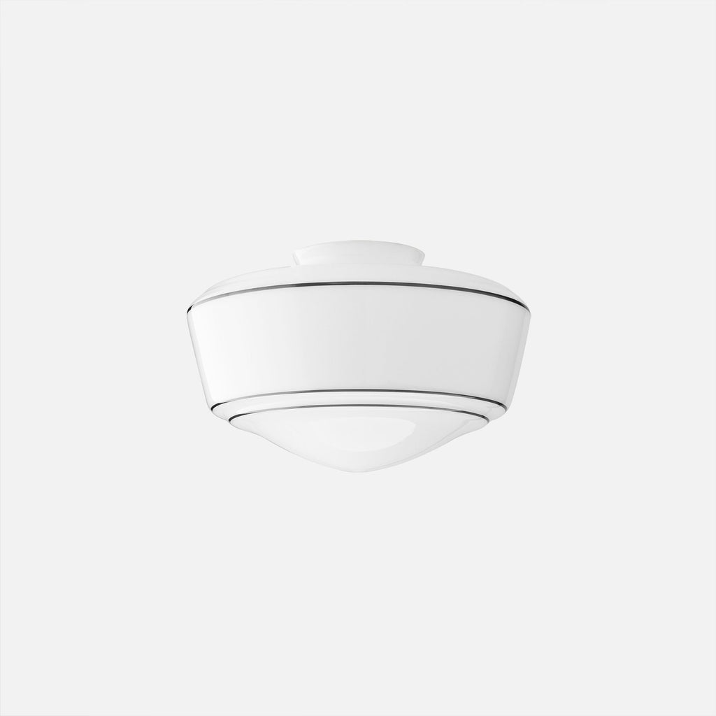 Traditional Schoolhouse Shade - Black Stripe