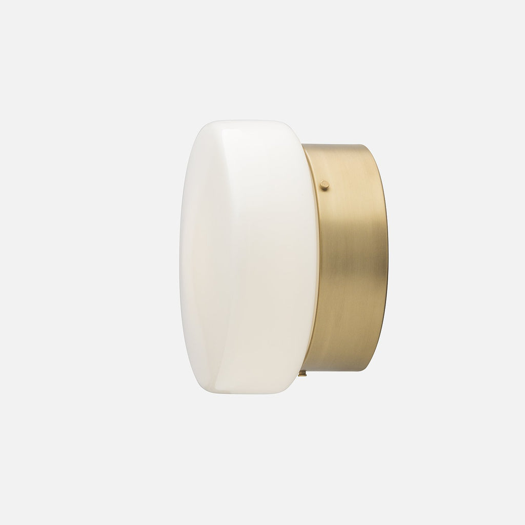 Beacon LED Sconce::natural brass::hover