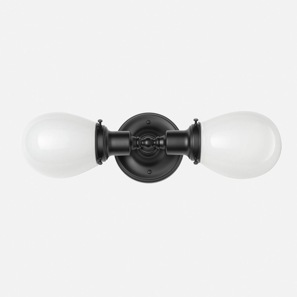 Davis Double Sconce 2.25"::true black::main