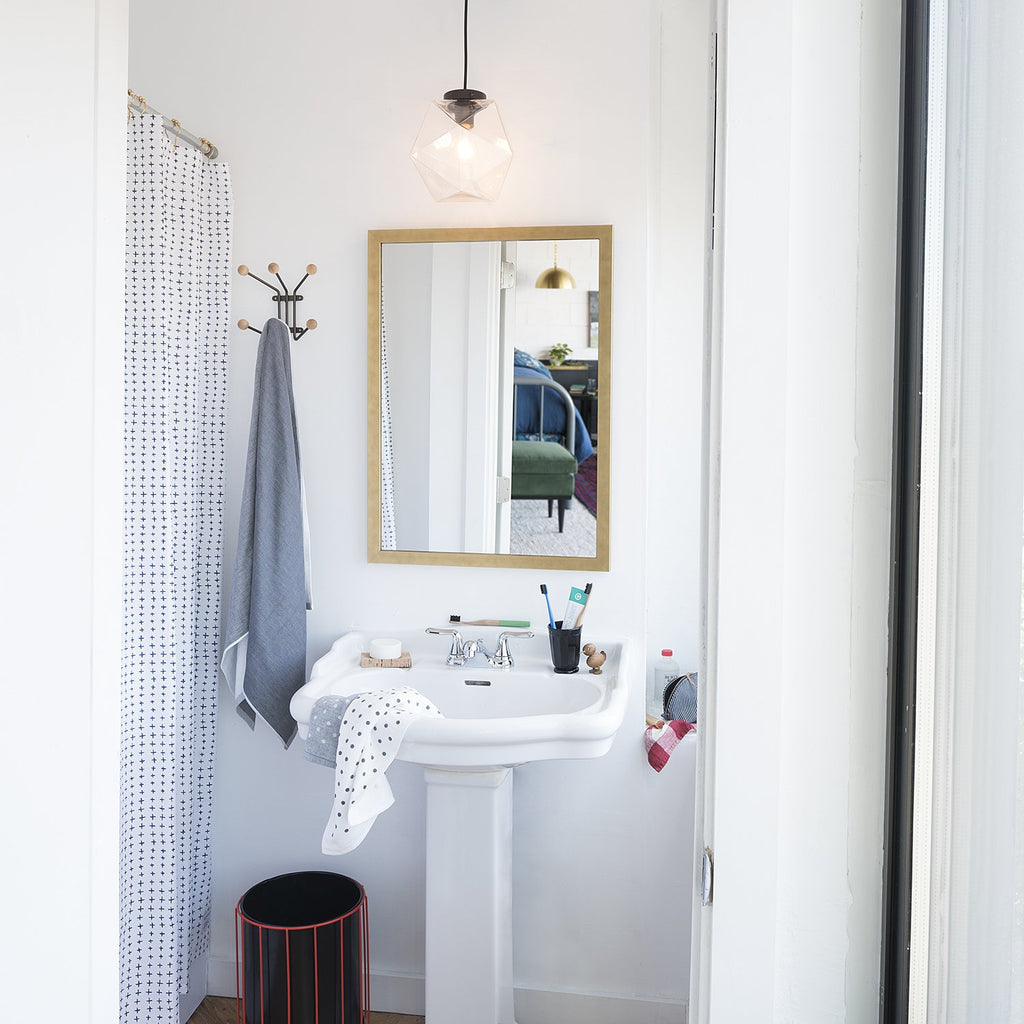 Navy Imperfect Plus Shower Curtain:hover
