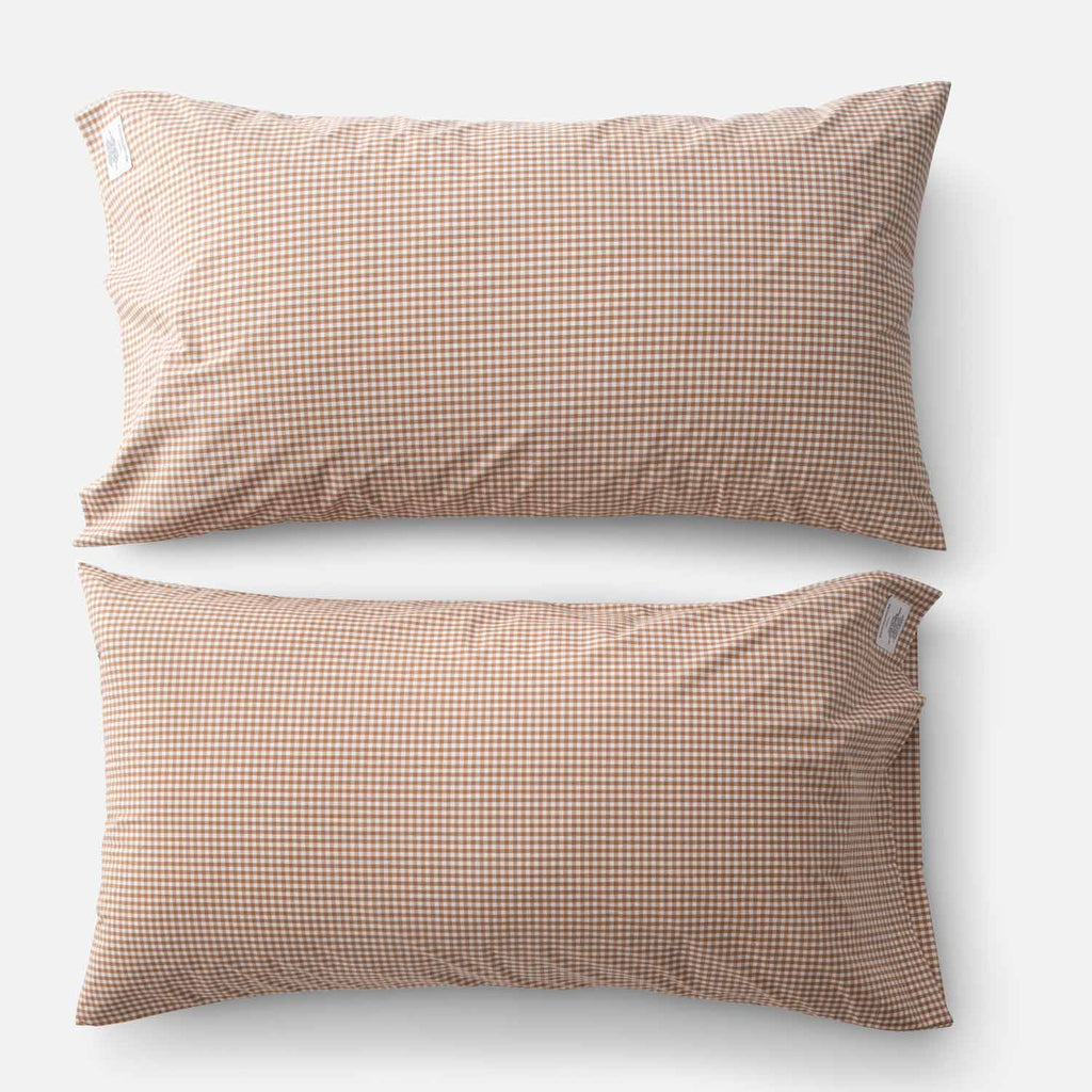 Gingham Percale Pillow Case, Set of 2