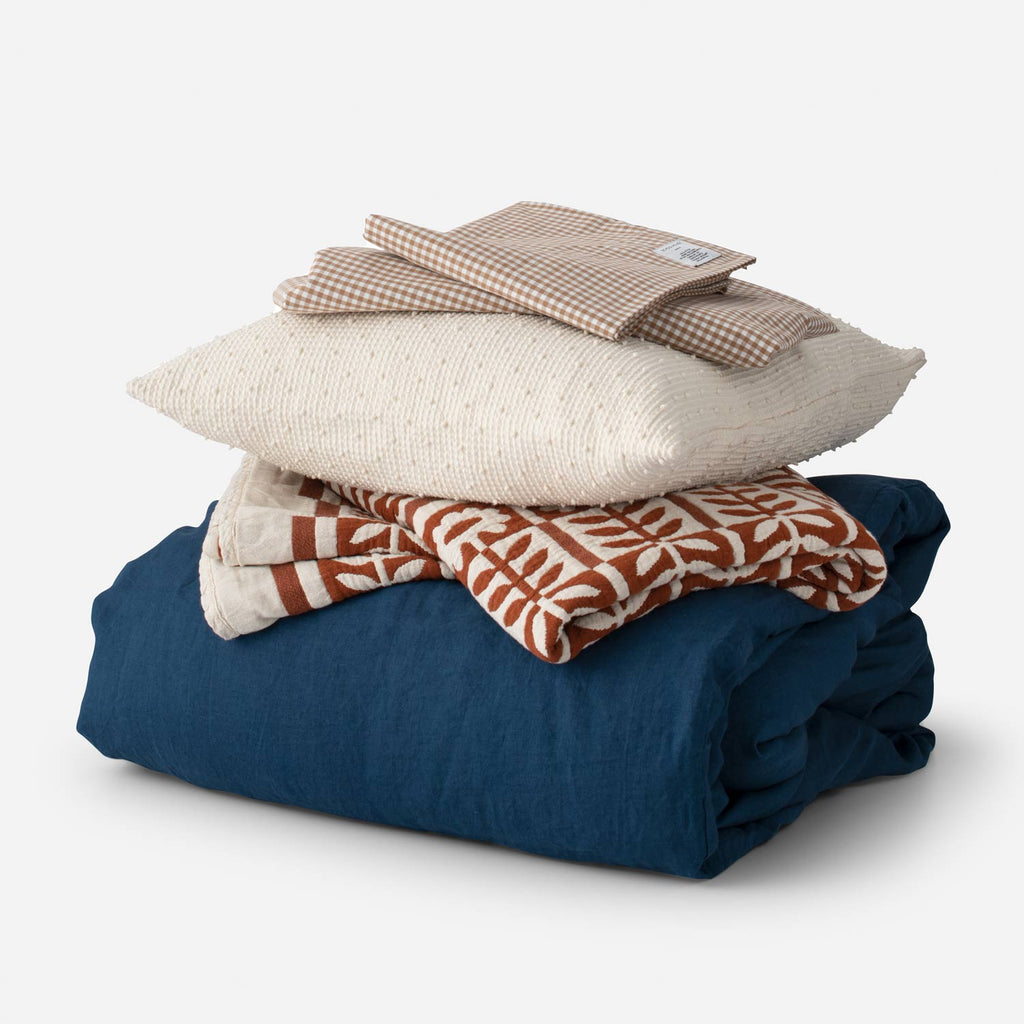 Gingham Percale Sheet Set