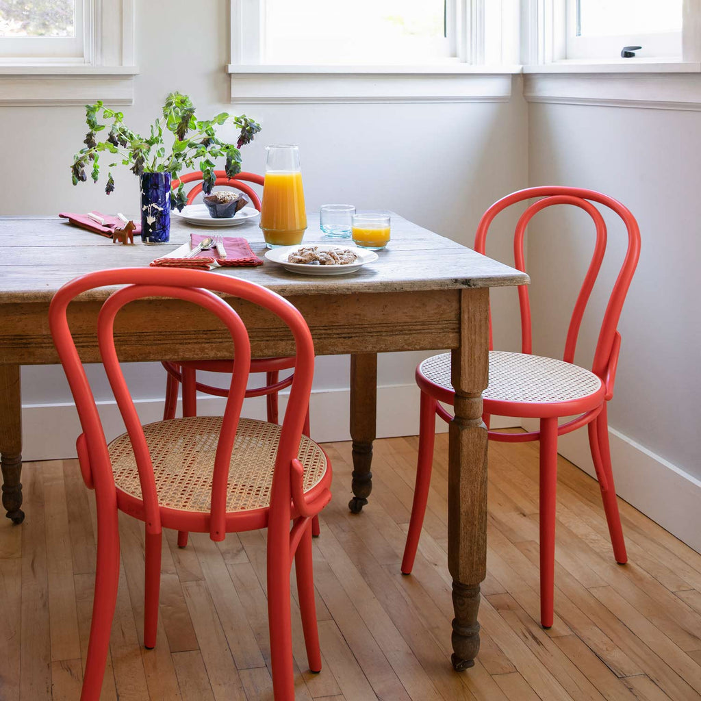 TON 18 Bentwood Caned Chair::Persimmon::Hover