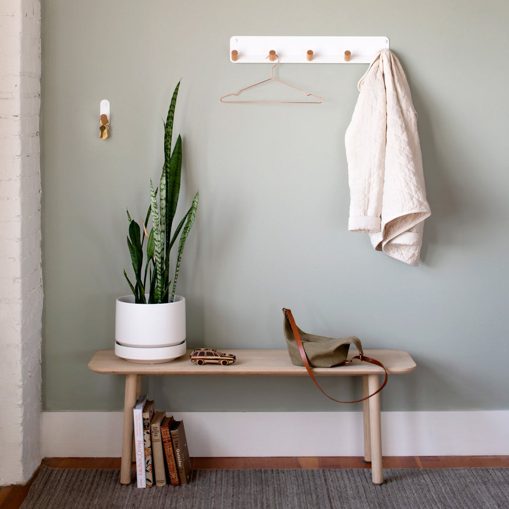 Perkins Hook Rail::White::Hover
