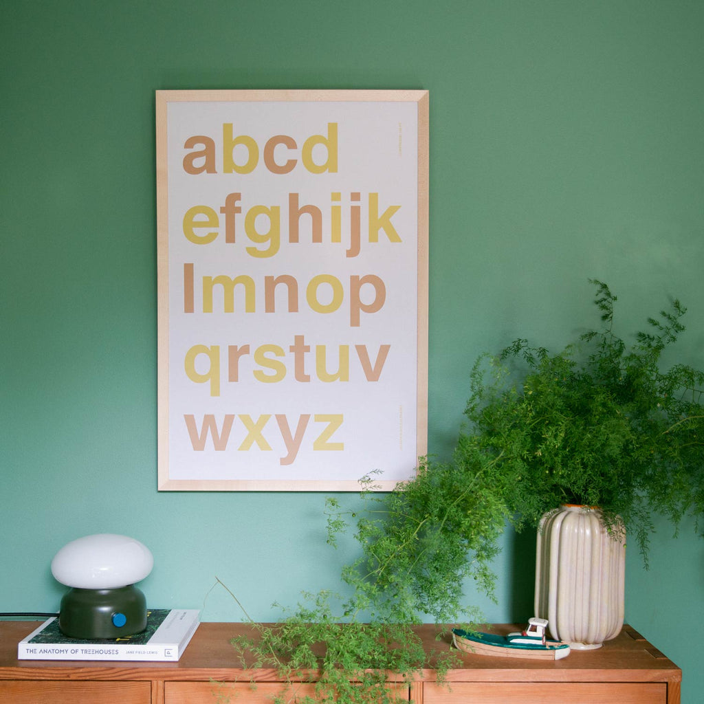 Alphabet Print::Yellow + Tan::Hover