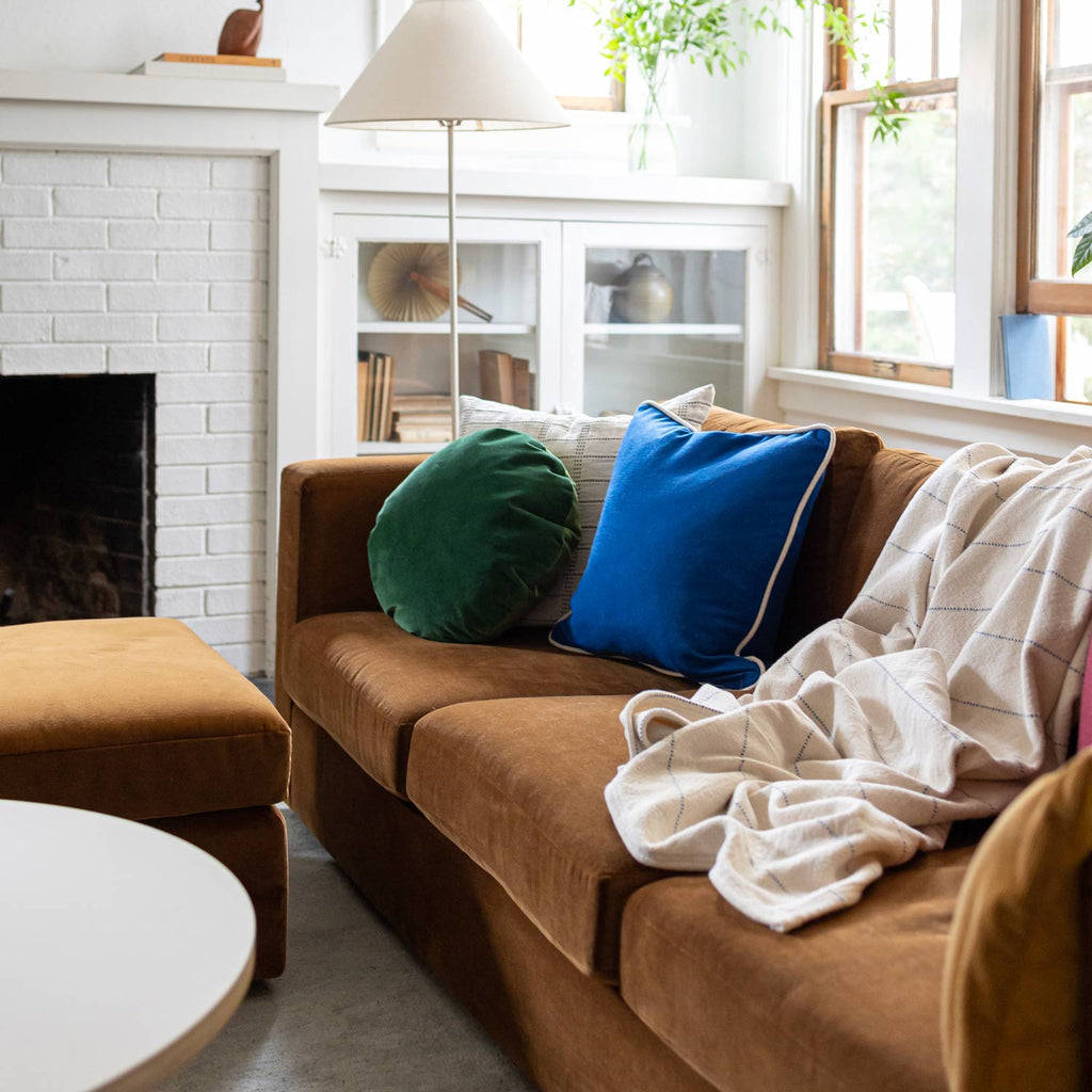 Classic Piped Pillow::cobalt::Hover