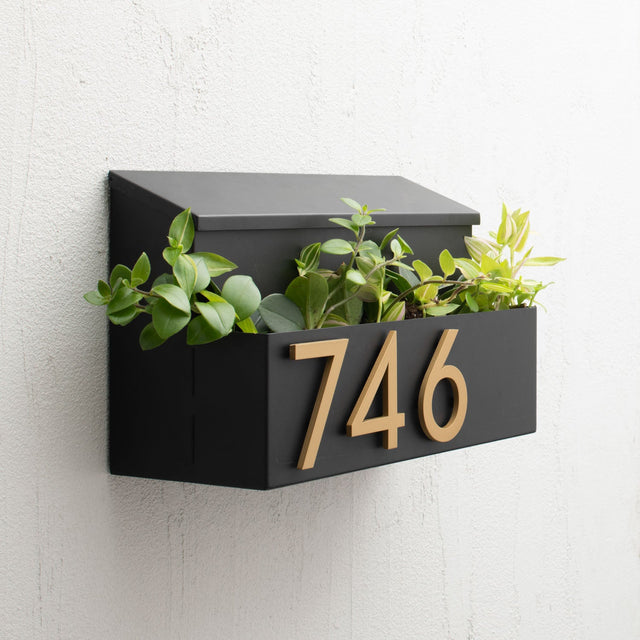 Planter Mailbox::Black::Main