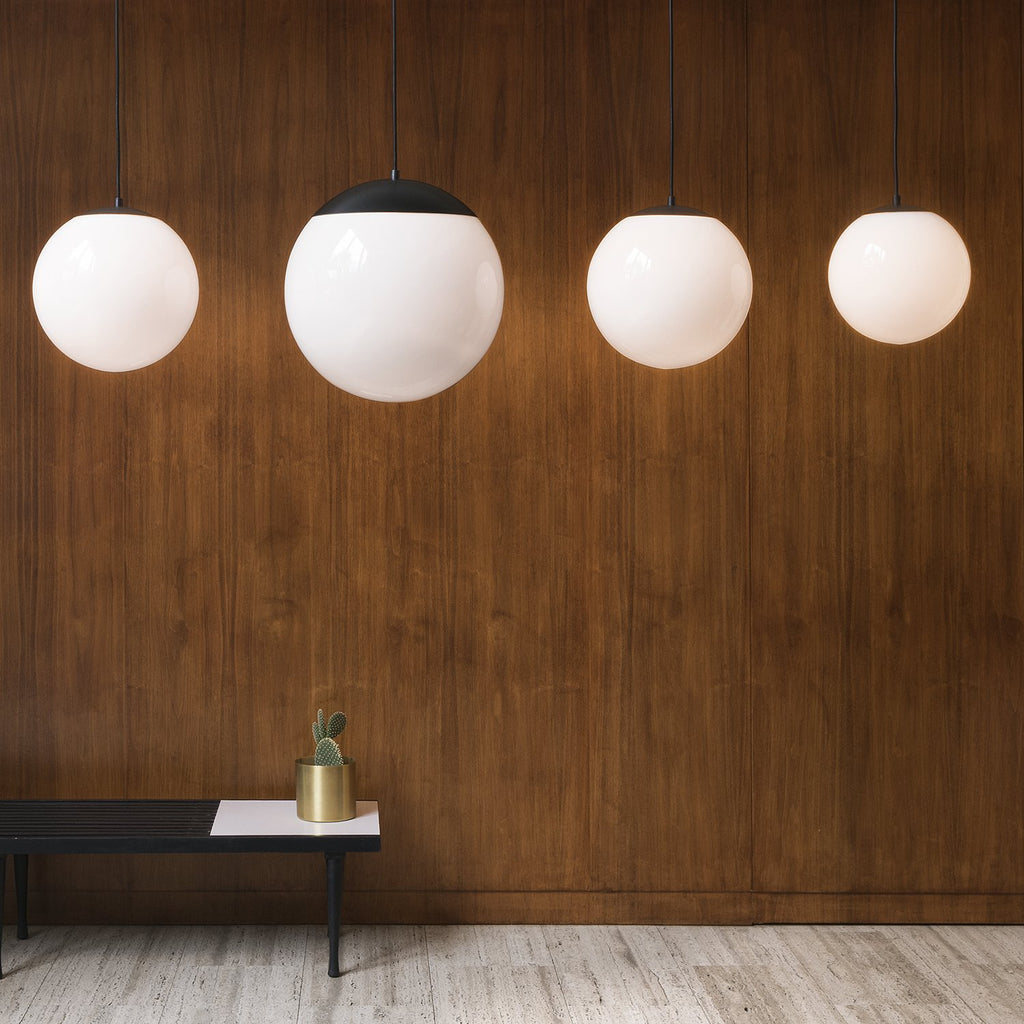 Luna Cord Pendant with 16" Shade::true black::hover
