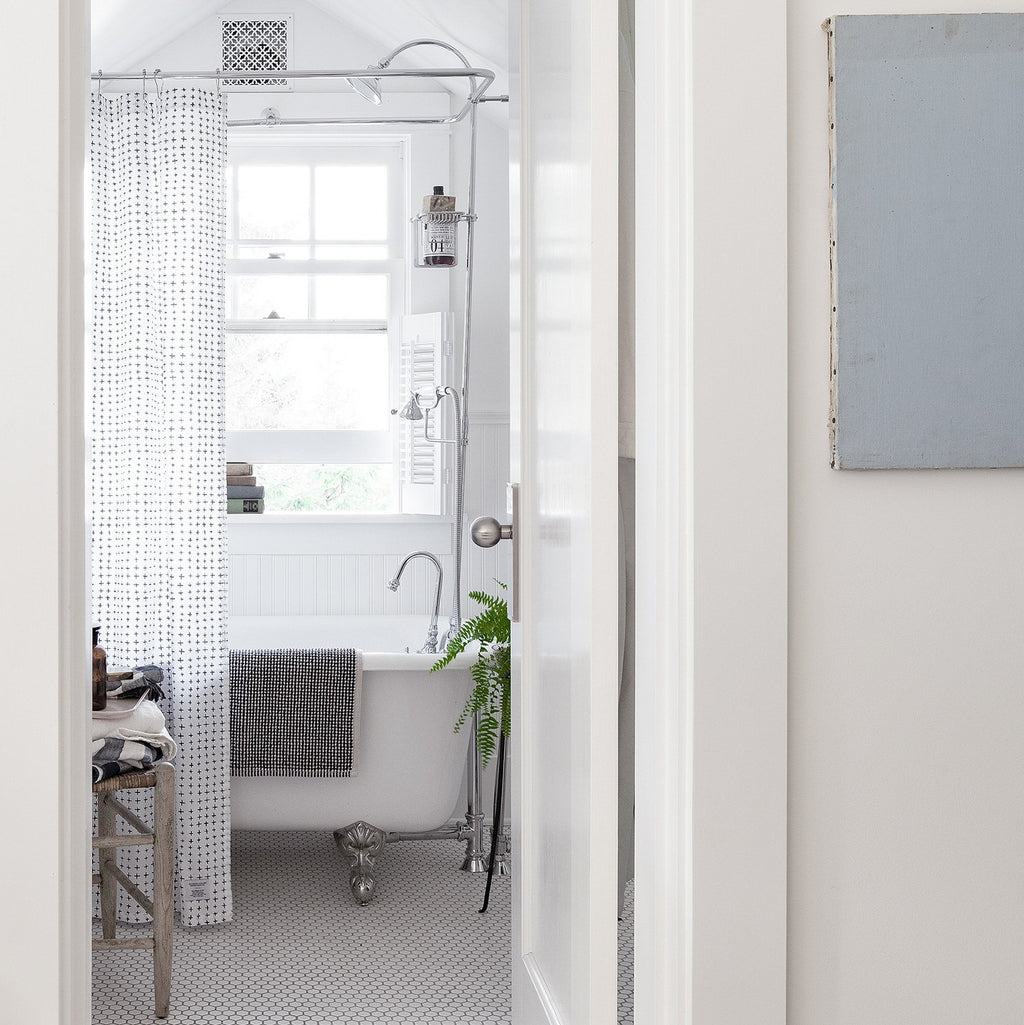 Navy Imperfect Plus Shower Curtain