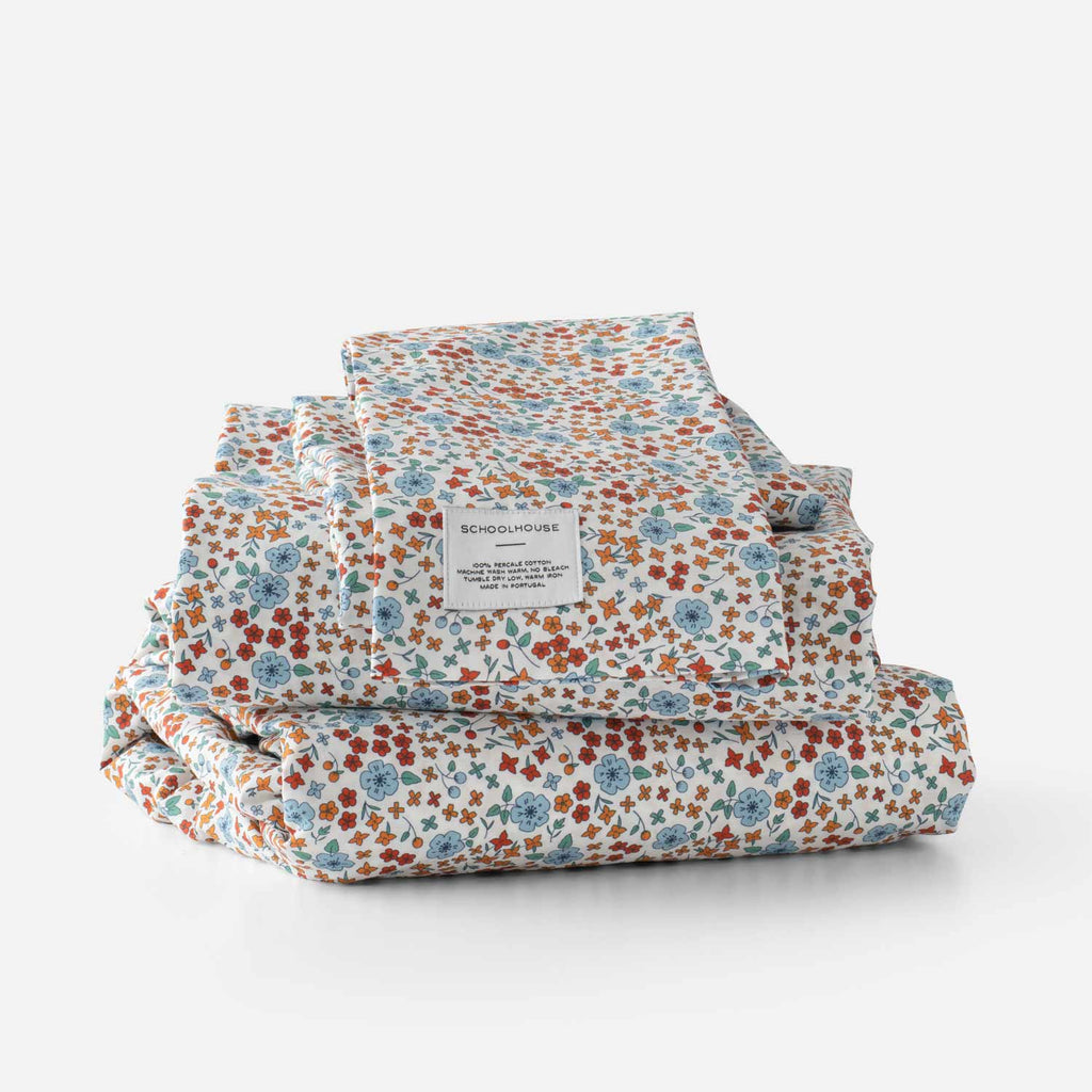Wallowa Floral Percale Sheet Set