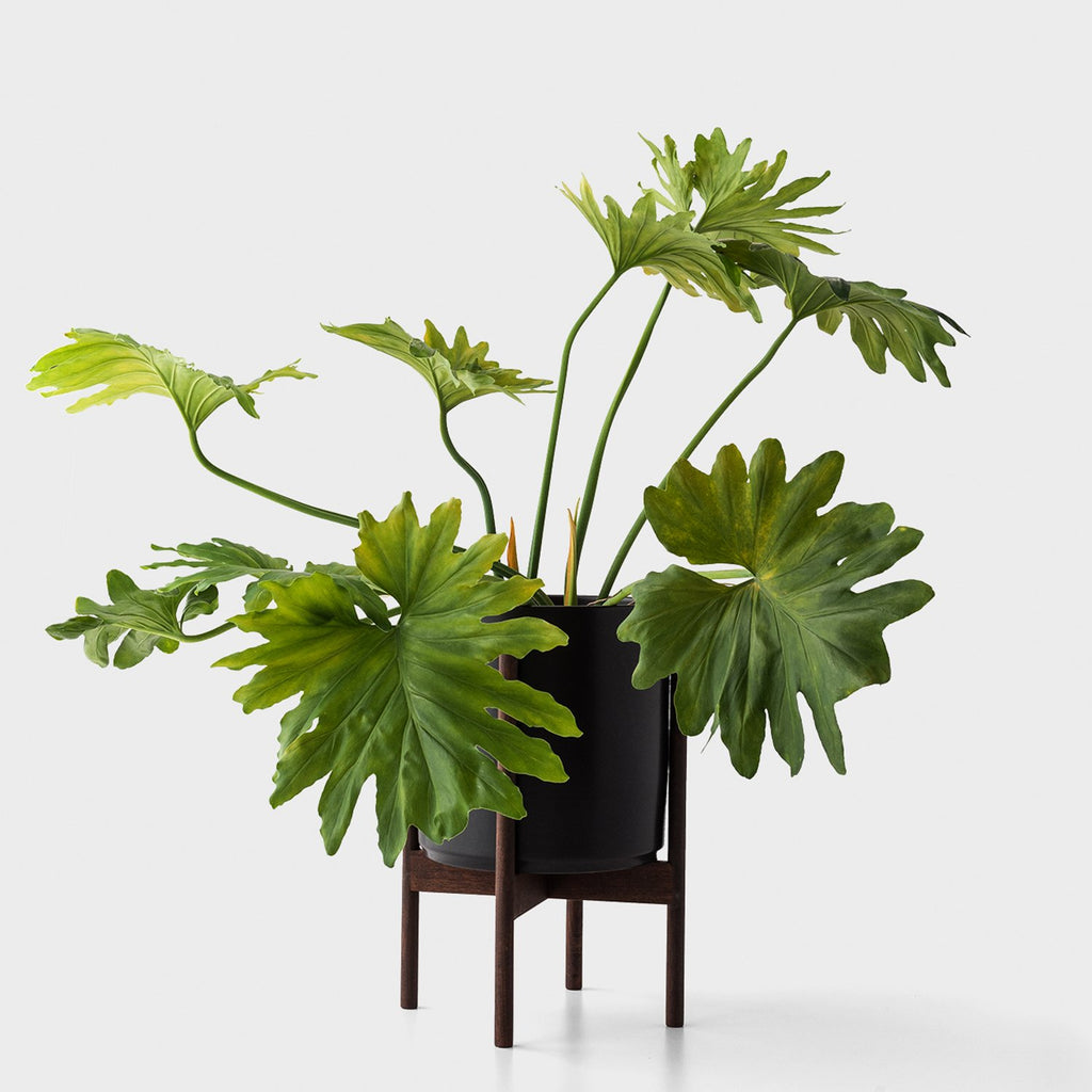 10" Cylinder Planter + Stand::Black::Main