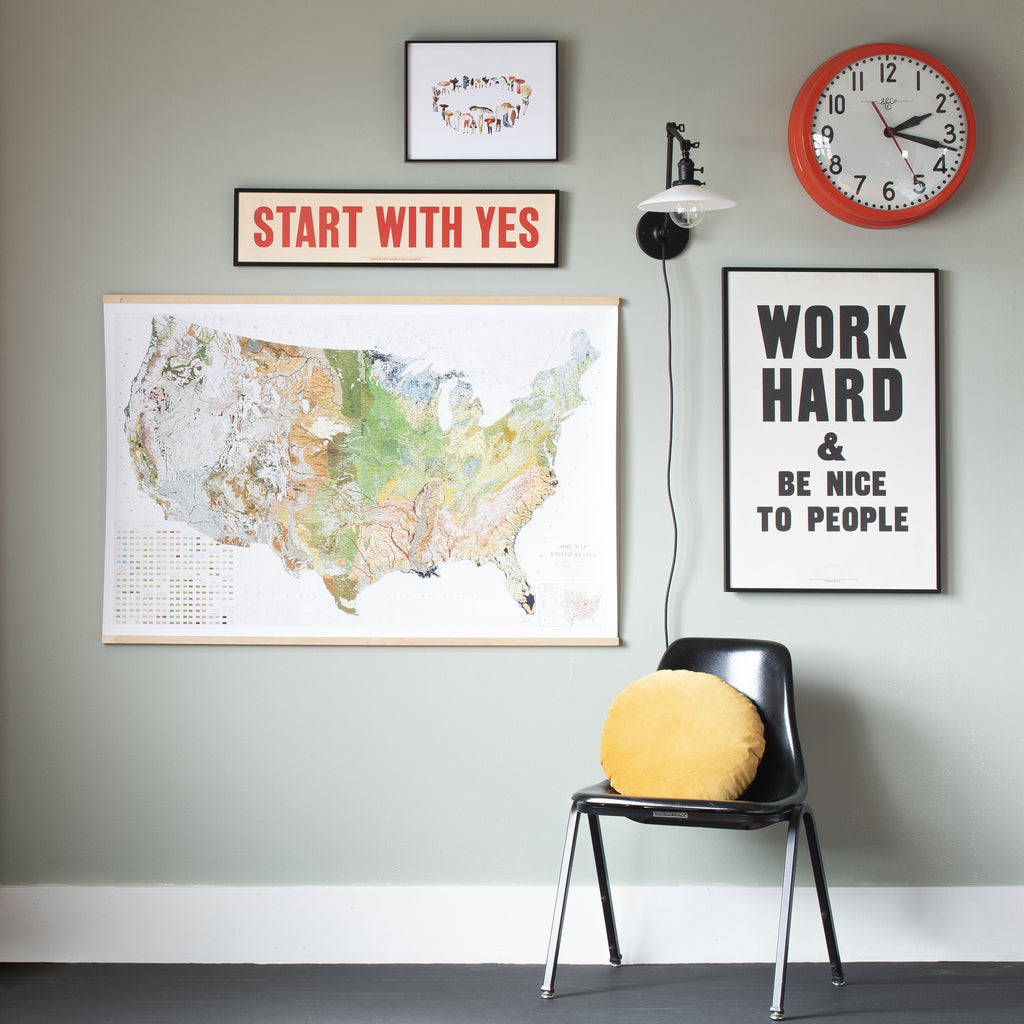 Schoolhouse Electric Clock::Persimmon::Hover