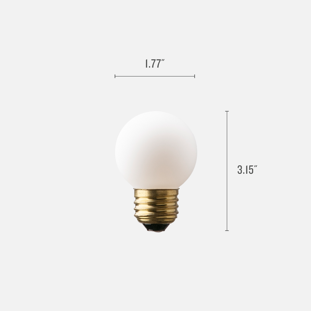 G16 Matte Porcelain LED Bulb:Hover