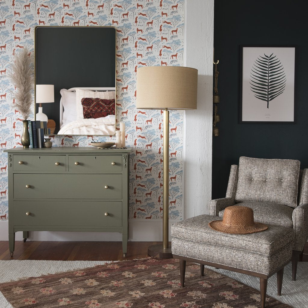 Great Jones Floor Lamp::natural burlap::hover