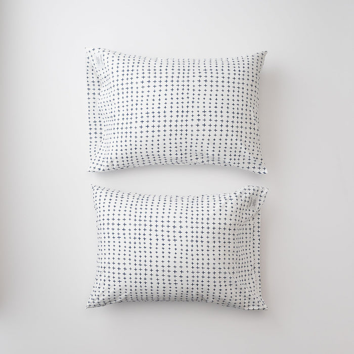 Navy Imperfect Plus Percale Pillow Case, Set of 2