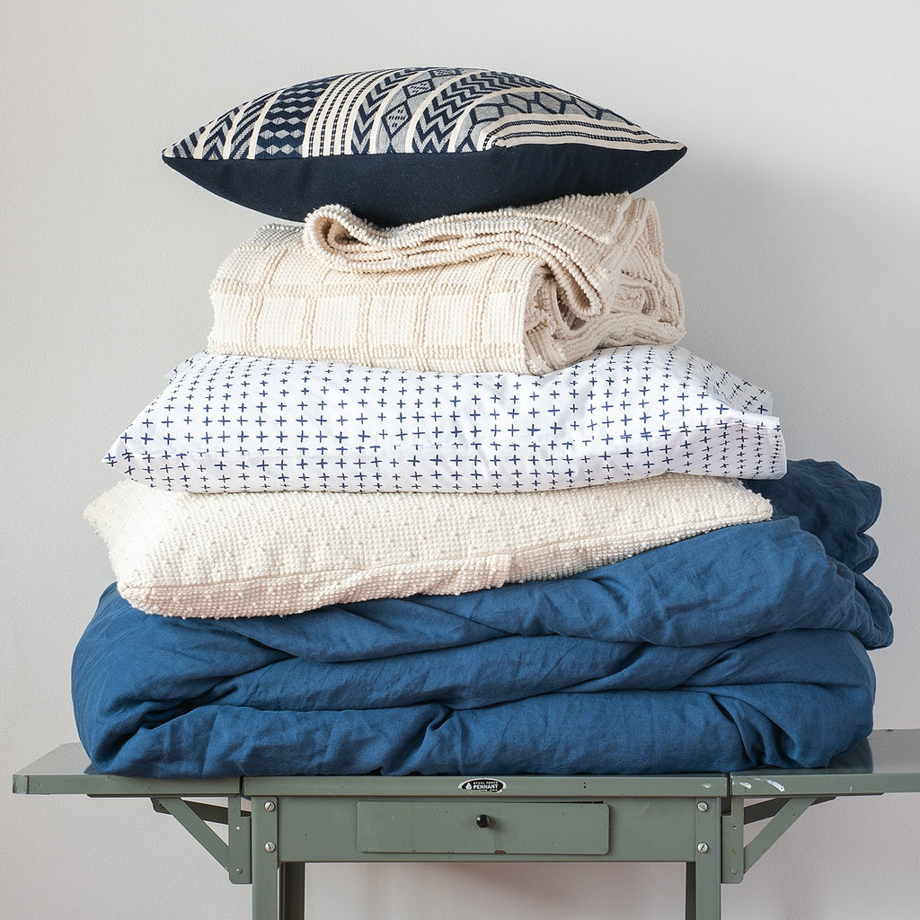 Navy Imperfect Plus Percale Sheet Set