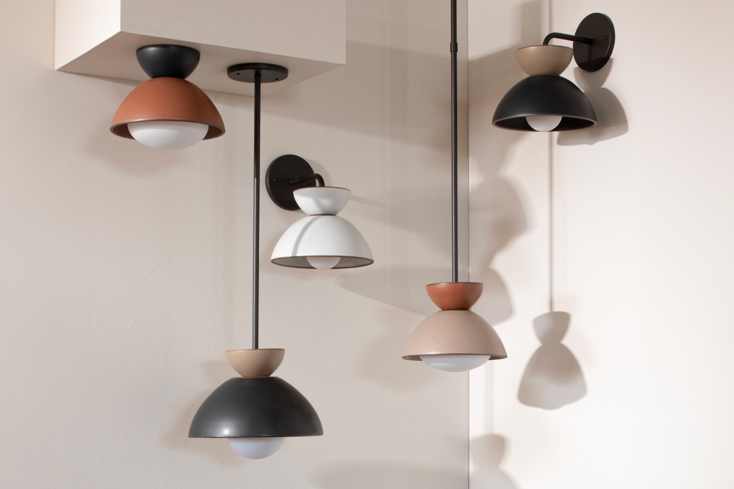 Schoolhouse x East Fork lighting collection of pendants and sconces