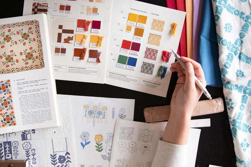 Inspiration images during the making of our Stillwater Floral Quilt.