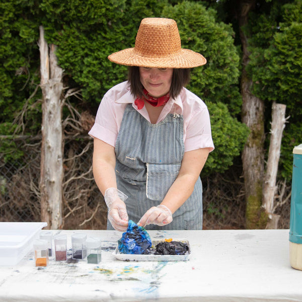 Simple Summer Craft How to Ice Dye Fabric Schoolhouse