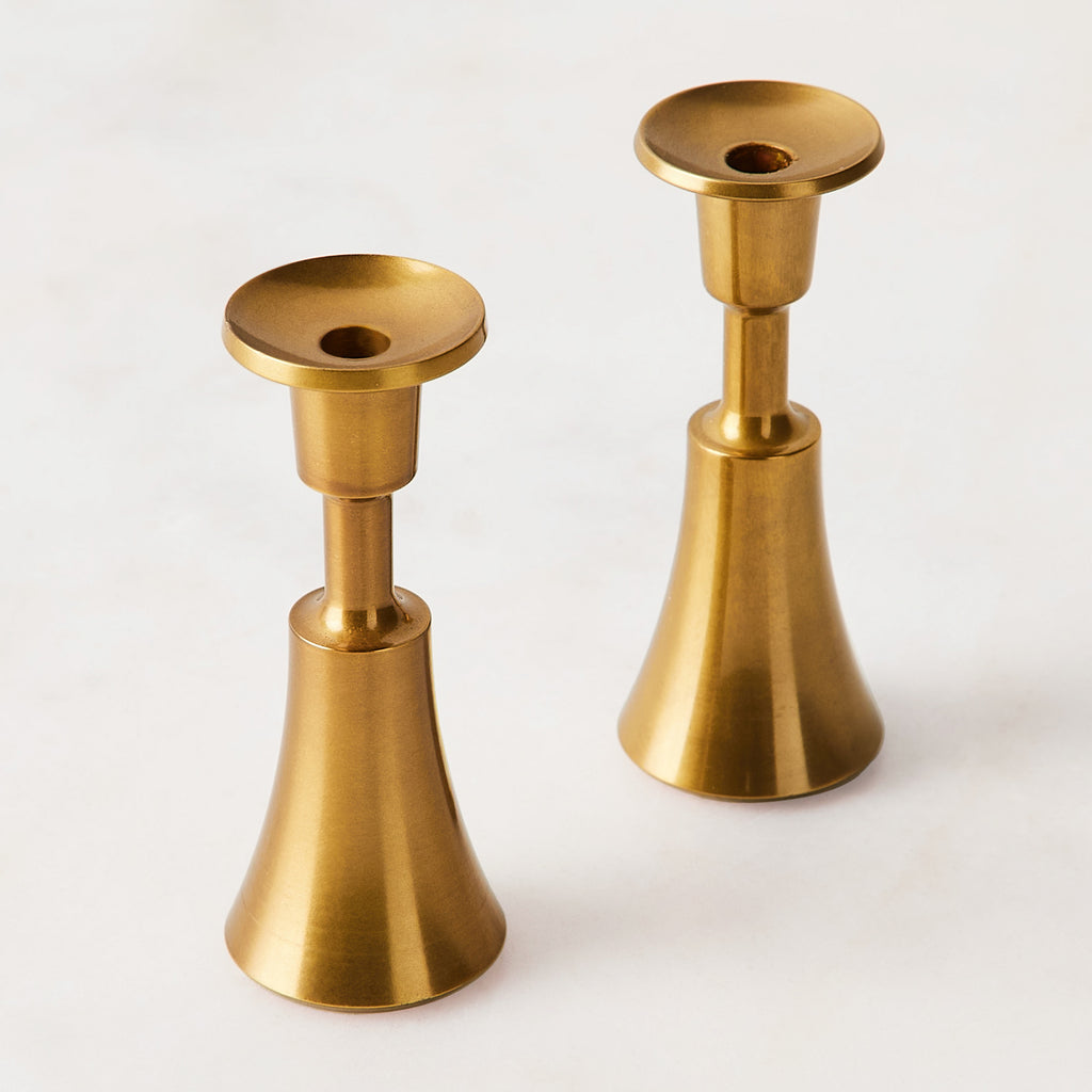 Dansk Classic Brass Candle Holders, Set of 2