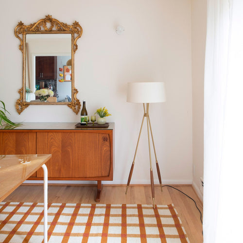 Plaid Wool Non-Slip Rug