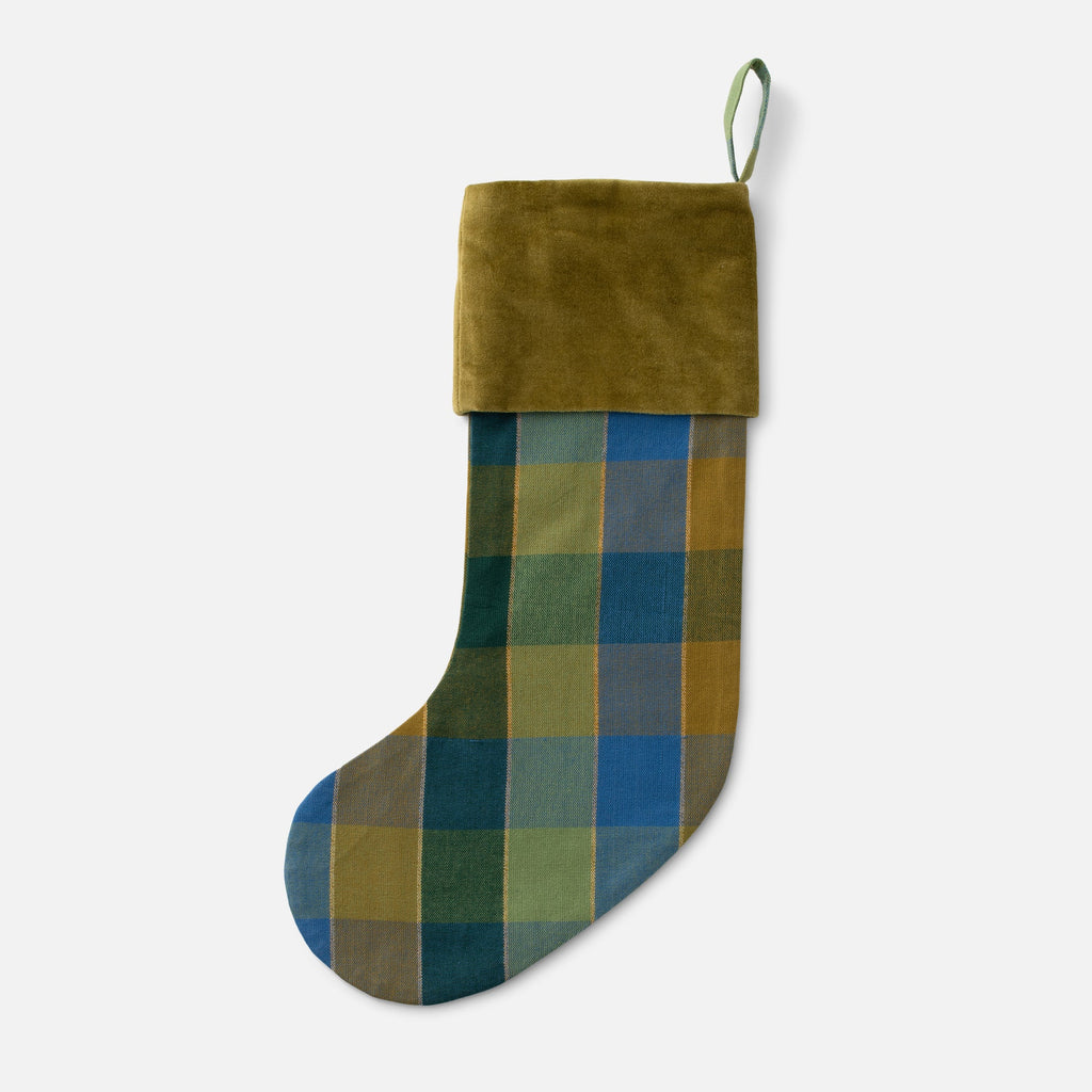 Fireside Plaid Green Stocking