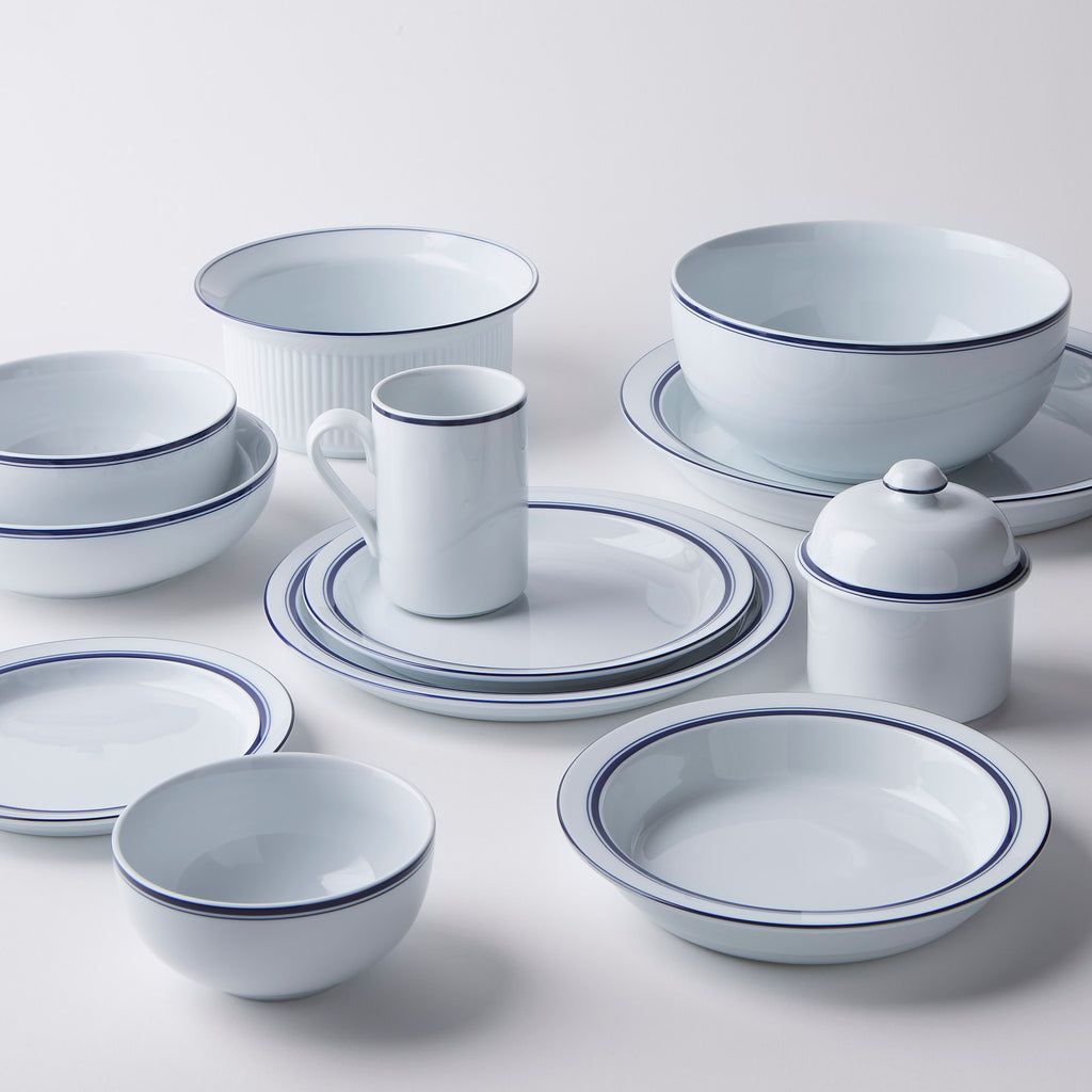Dansk Christianshavn Blue Porcelain Dinnerware & Serveware