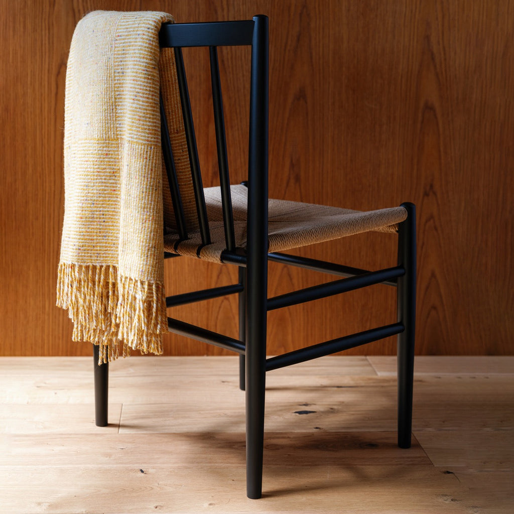 FDB Mobler J80 Chair::Black with Natural Woven Seat::Hover