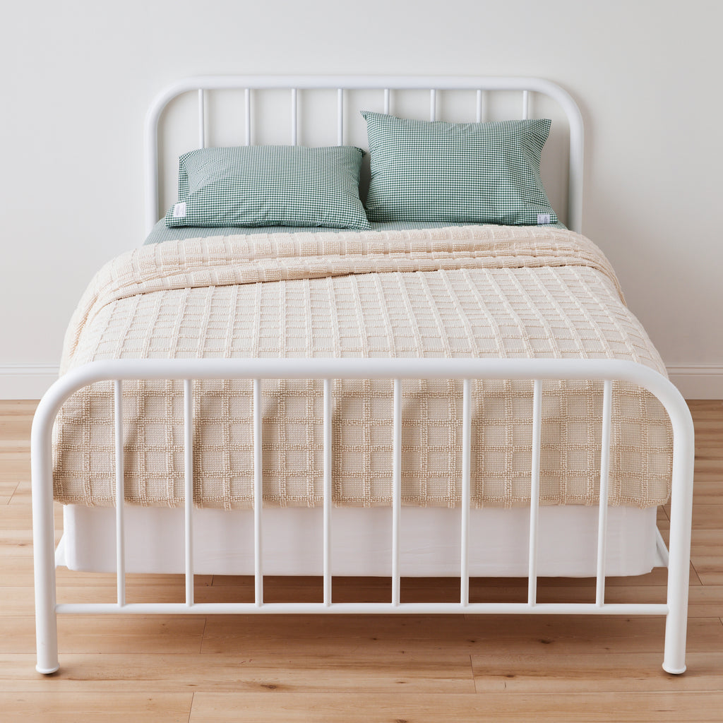 Popcorn Grid Coverlet