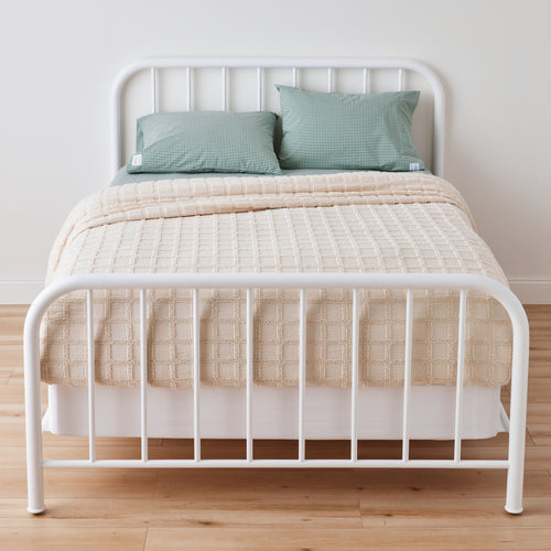 Popcorn Grid Coverlet