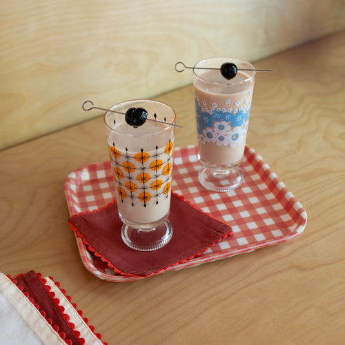 Everyday Tray - Patterned::Gingham Red::Hover