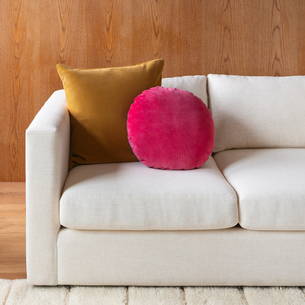 Velvet + Wool Circle Pillow