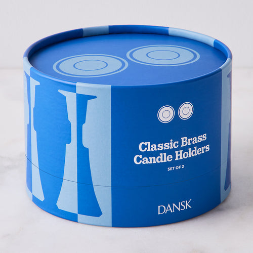 Dansk Classic Brass Candle Holders, Set of 2