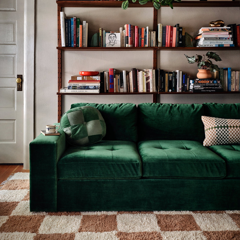 Schoolhouse x Clare V.® Jacques Shag Wool Rug::jacques-black + camel::hover