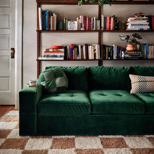 Schoolhouse x Clare V.® Jacques Shag Wool Rug::jacques-black + camel::hover