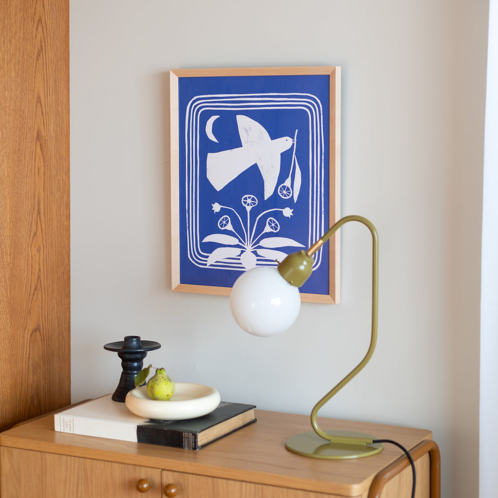 Moonlit Messenger Framed Print by Anisa Makhoul