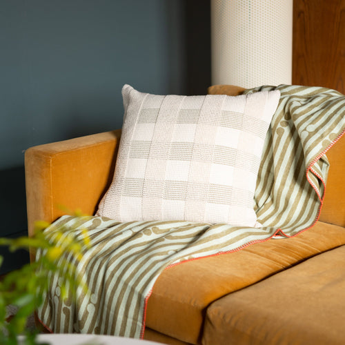 Popcorn Plaid Pillow